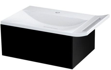 Przejdź do produktu ZEUS szafka umywalkowa z syfonem i umywalką 60x26x45 cm, czarny mat