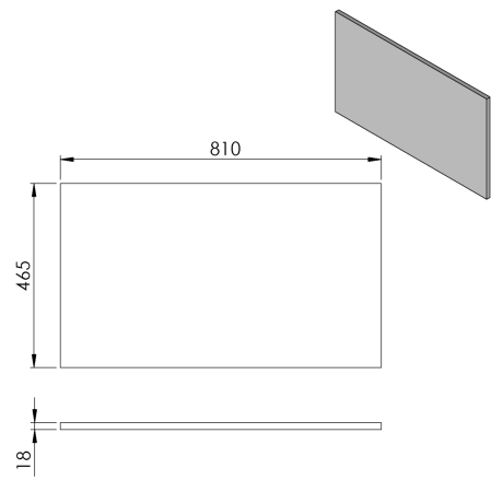 Przejdź do produktu Blat DTDL 81x1,8x46,5cm, dąb cuneo