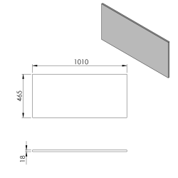 Blat DTDL 101x1,8x46,5cm, dąb cuneo