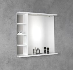 KORIN STRIP lustro z oświetleniem LED i półkami 80x70x12cm