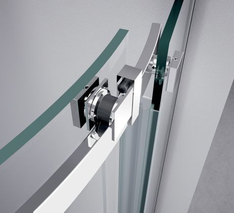 Przejdź do produktu THRON SQUARE kabina prysznicowa półokrągła 900x900mm, szkło czyste, lewa