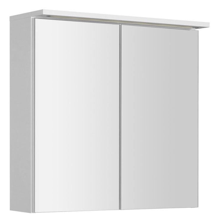 KAWA STRIP szafka z lustrem, oświetlenie LED 70x70x22cm, biały