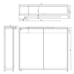KAWA STRIP szafka z lustrem, oświetlenie LED 70x70x22cm, biały