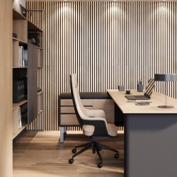 DELUXE panel akustyczny 2400x520x18mm dąb/czarny