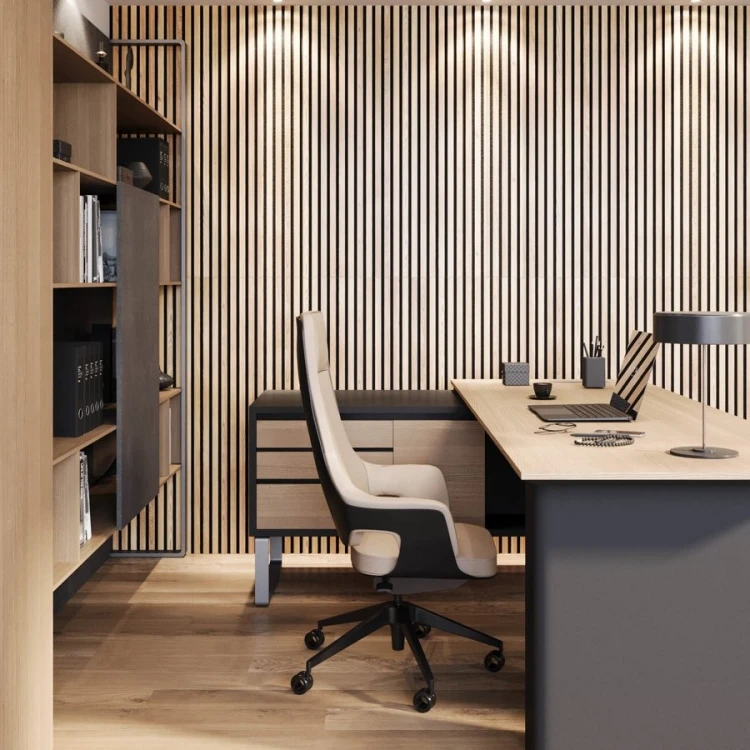 DELUXE panel akustyczny 2400x520x18mm dąb/czarny