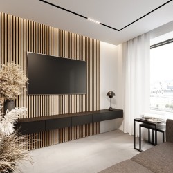 DELUXE panel akustyczny 2400x520x18mm dąb/czarny