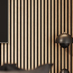 DELUXE panel akustyczny 2400x520x18mm dąb/czarny