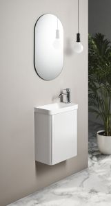 ZORBA szafka pod umywalkę 39x50x21,5cm, biały połysk