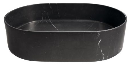 Przejdź do produktu BLOK kamienna umywalka nablatowa, 55x37cm, czarny Marquin mat