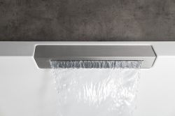 CASCATA wanna z hydromasażem, 185x85x45cm, kaskada biała, Highline Hydro-Air, chrom