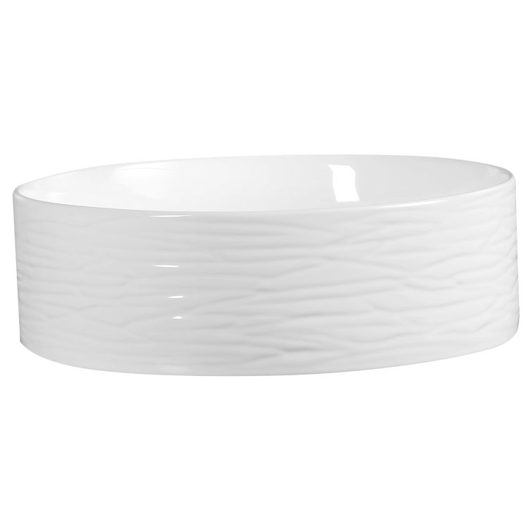 Umywalka nablatowa okrągła 40 cm Kerra KR-74 biały połysk