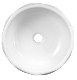 Umywalka nablatowa okrągła 40 cm Kerra KR-01 biały połysk