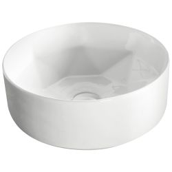 Umywalka nablatowa okrągła 40 cm Kerra KR-57 biały połysk