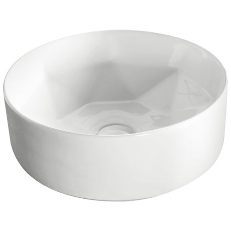 Przejdź do produktu Umywalka nablatowa okrągła 40 cm Kerra KR-57 biały połysk