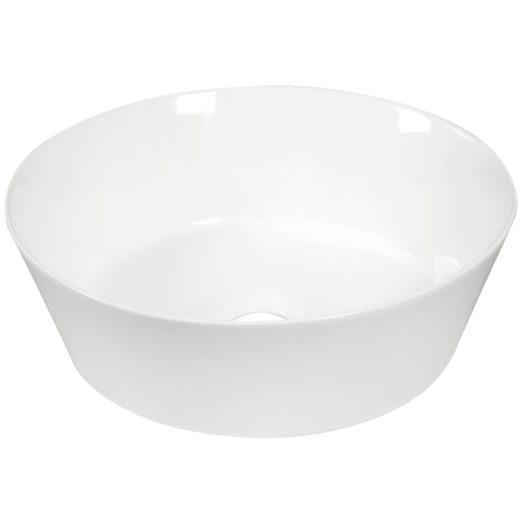 Umywalka nablatowa okrągła 36 cm Kerra KR-79 biały połysk