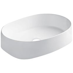 Umywalka nablatowa prostokątna 56x39 cm Kerra KR-918 biały połysk