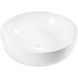 Umywalka nablatowa okrągła 41,5 cm Kerra KR-98 biały połysk