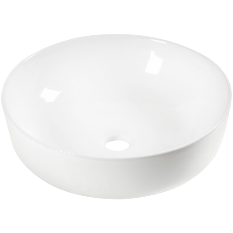 Umywalka nablatowa okrągła 41,5 cm Kerra KR-98 biały połysk