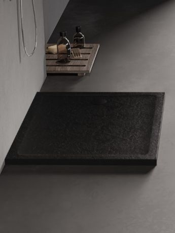 Przejdź do produktu BRODZIK MILD STONE PROSTOKĄTNY CZARNY AKRYLOWY 70x110x4,5