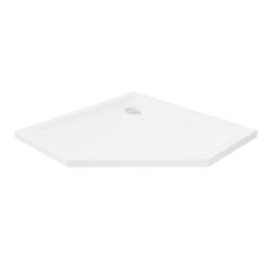 BRODZIK MILD PIĘCIOKĄTNY BIAŁY AKRYLOWY 90x90x4,5