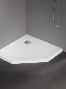 BRODZIK MILD PIĘCIOKĄTNY BIAŁY AKRYLOWY 90x90x4,5