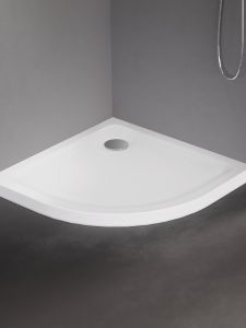 BRODZIK MILD PÓŁOKRĄGŁY BIAŁY AKRYLOWY 90x90x4,5