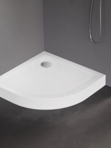 BRODZIK MILD PÓŁOKRĄGŁY BIAŁY AKRYLOWY 90x90x11,5