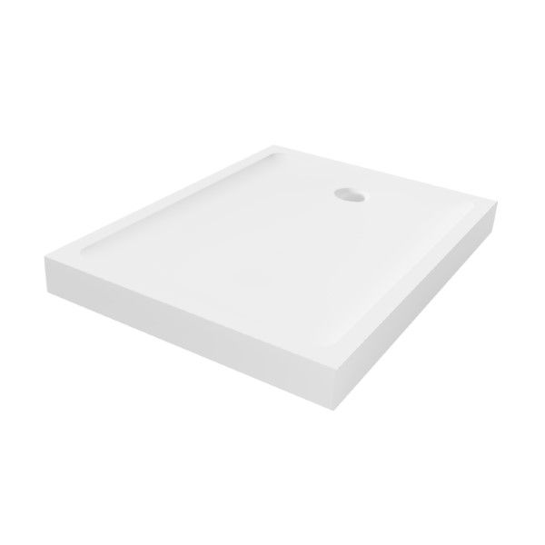BRODZIK MILD PROSTOKĄTNY BIAŁY AKRYLOWY 90x120x11,5
