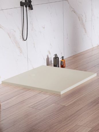 Przejdź do produktu BRODZIK NEX SHADE KWADRATOWY BEŻOWY - STRUKTURA KONGLOMERATOWY 90x90x3,5