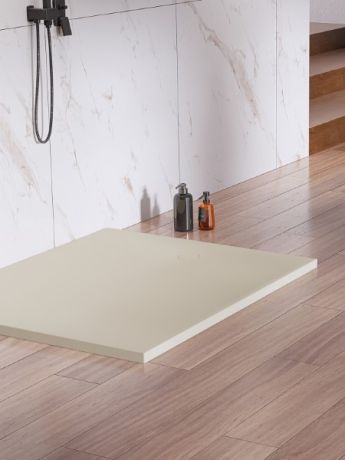 Przejdź do produktu BRODZIK NEX SHADE PROSTOKĄTNY BEŻOWY - STRUKTURA KONGLOMERATOWY 90x80x3,5