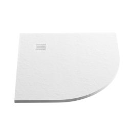 BRODZIK MORI PÓŁOKRĄGŁY BIAŁY KONGLOMERATOWY 90x90x3