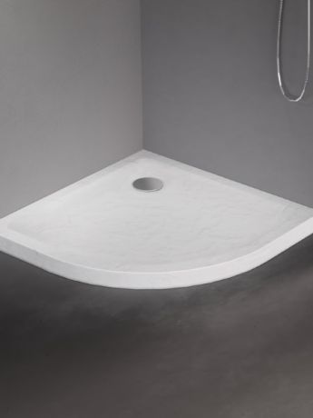 Przejdź do produktu BRODZIK MILD STONE PÓŁOKRĄGŁY BIAŁY AKRYLOWY 90x90x4,5