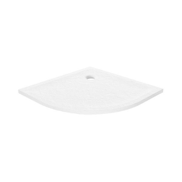 BRODZIK MILD STONE PÓŁOKRĄGŁY BIAŁY AKRYLOWY 90x90x4,5