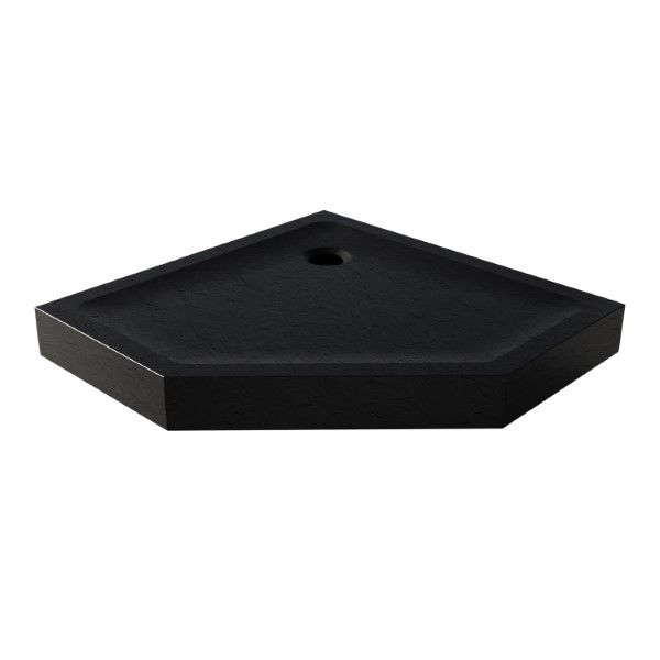 BRODZIK MILD STONE PIĘCIOKĄTNY CZARNY AKRYLOWY 90x90x11,5