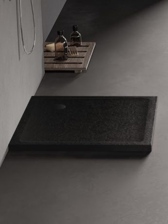 Przejdź do produktu BRODZIK MILD STONE KWADRATOWY CZARNY AKRYLOWY 90x90x11,5