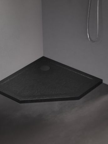 Przejdź do produktu BRODZIK MILD STONE PIĘCIOKĄTNY CZARNY AKRYLOWY 80x80x4,5