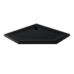 BRODZIK MILD STONE PIĘCIOKĄTNY CZARNY AKRYLOWY 80x80x4,5