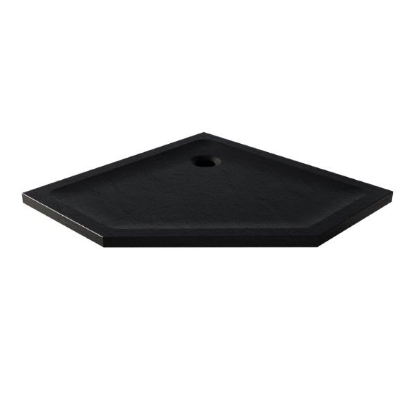 BRODZIK MILD STONE PIĘCIOKĄTNY CZARNY AKRYLOWY 80x80x4,5