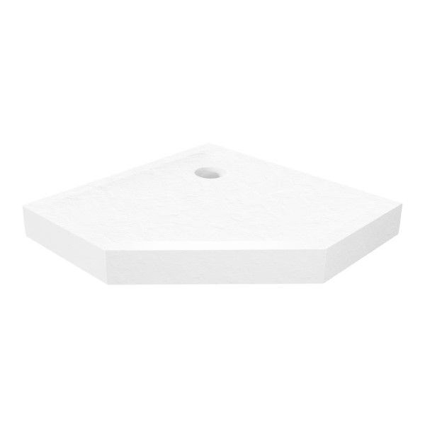 BRODZIK MILD STONE PIĘCIOKĄTNY BIAŁY AKRYLOWY 80x80x11,5