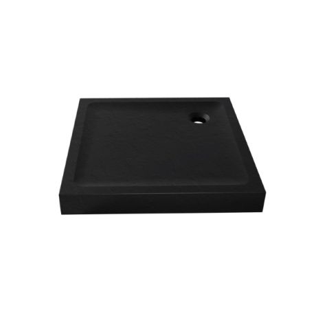 Przejdź do produktu BRODZIK MILD STONE KWADRATOWY CZARNY AKRYLOWY 80x80x11,5