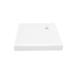 BRODZIK MILD STONE KWADRATOWY BIAŁY AKRYLOWY 80x80x11,5
