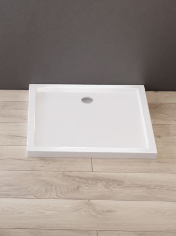 Przejdź do produktu BRODZIK CANTARE KWADRATOWY BIAŁY AKRYLOWY 80x80x6