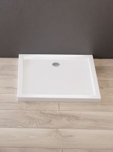 BRODZIK CANTARE KWADRATOWY BIAŁY AKRYLOWY 90x90x6