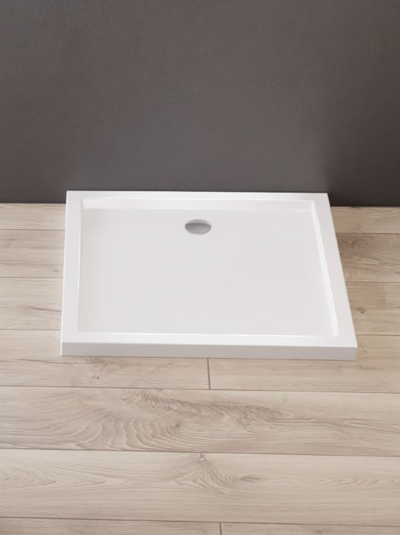 BRODZIK CANTARE KWADRATOWY BIAŁY AKRYLOWY 90x90x6