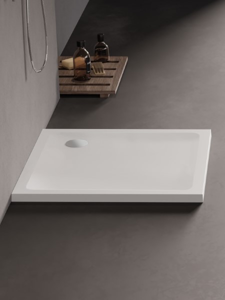 BRODZIK MILD KWADRATOWY BIAŁY AKRYLOWY 100x100x4,5
