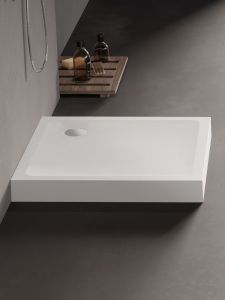 BRODZIK MILD PROSTOKĄTNY BIAŁY AKRYLOWY 70x100x11,5