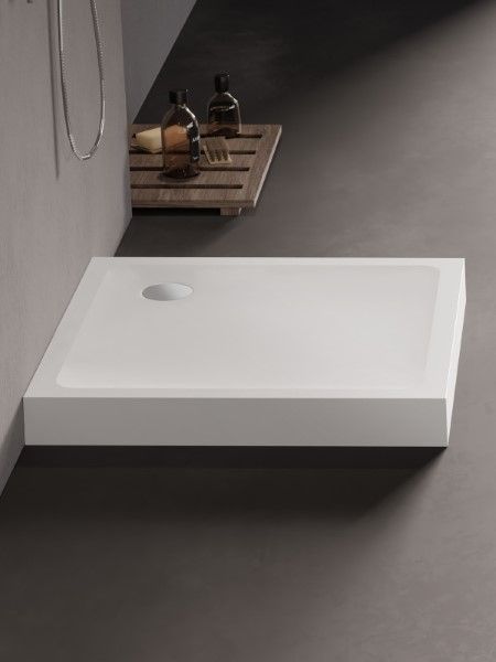 BRODZIK MILD PROSTOKĄTNY BIAŁY AKRYLOWY 70x100x11,5