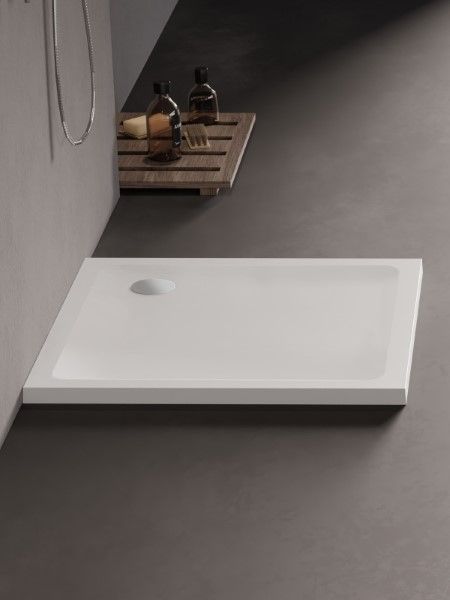 BRODZIK MILD PROSTOKĄTNY BIAŁY AKRYLOWY 70x100x4,5