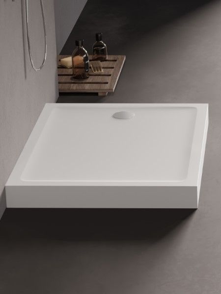BRODZIK MILD PROSTOKĄTNY BIAŁY AKRYLOWY 70x120x11,5