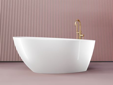 Przejdź do produktu Wanna wolnostojąca 160x70 cm Darfor Nemi WW/NEMI160/BMZ biały połysk/mat